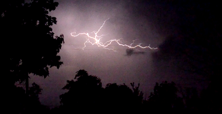 Lightning illuminates Dumas, city escapes severe weather that hit Eastern Panhandle