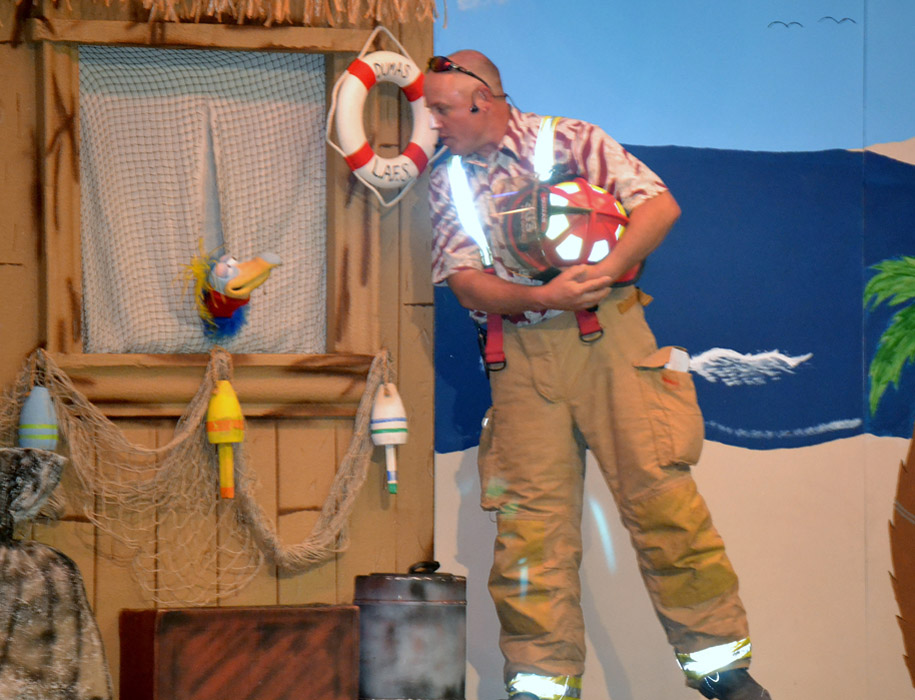 Firefighters clown around to teach fire safety