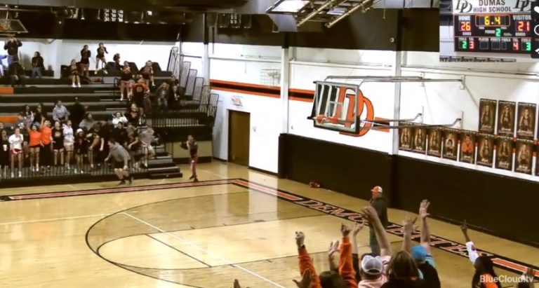 Dumas Jr. High Student Wins Money Ball with Stunning Half-Court Shot